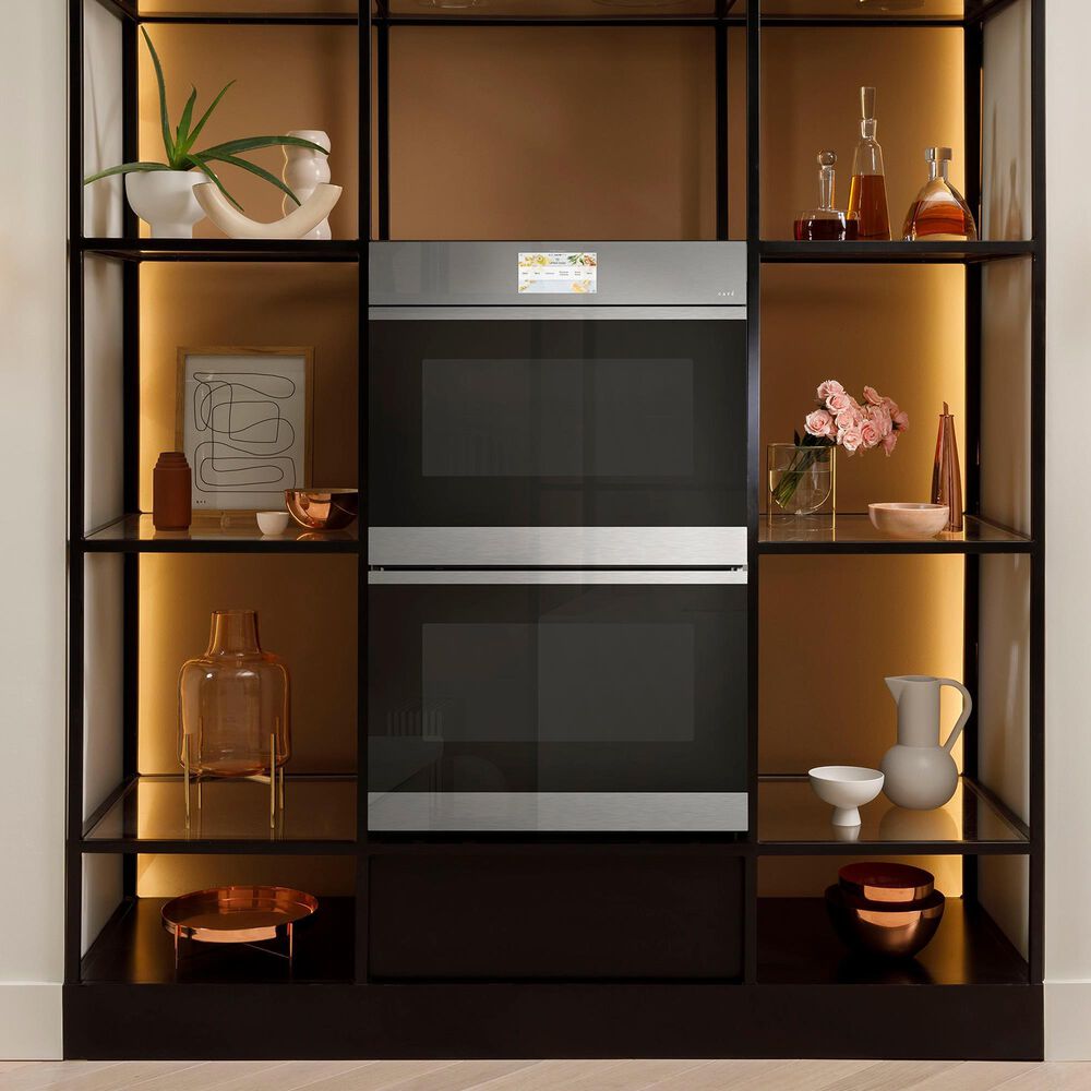Cafe 30&quot; Smart Built-In Convection Double Wall Oven in Glass Stainless Steel, , large