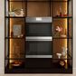 Cafe 30" Smart Built-In Convection Double Wall Oven in Glass Stainless Steel, , large