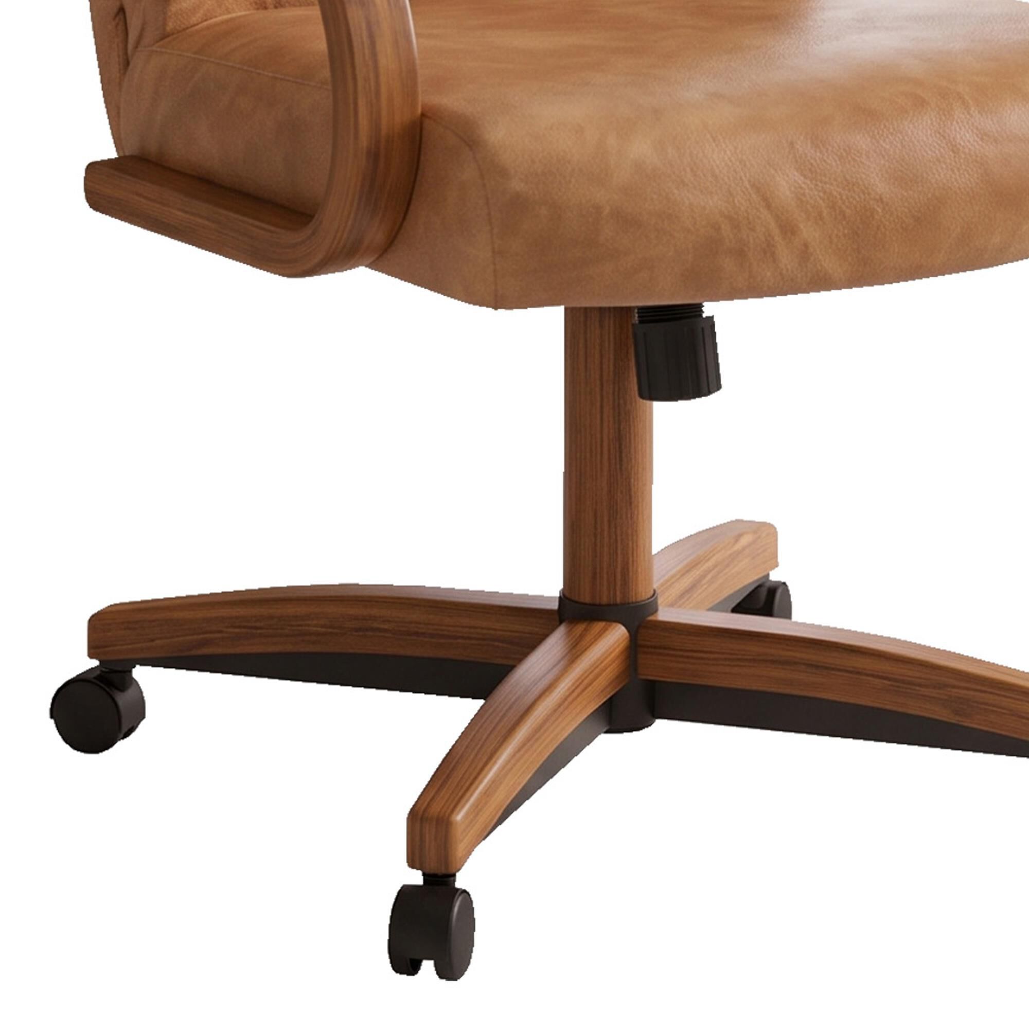 Northrow Denton Swivel Tilt Arm Chair in Cognac