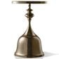 Furniture of America Gleam Round End Table in Antique Brass and White, , large