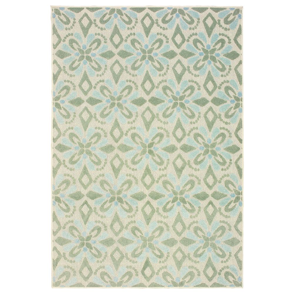 Oriental Weavers Barbados 5994J 9"10" x 10"10" Ivory and Green Area Rug, , large