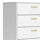 Ashley Socalle 5-Drawer Chest in Matte White and Gold, , large