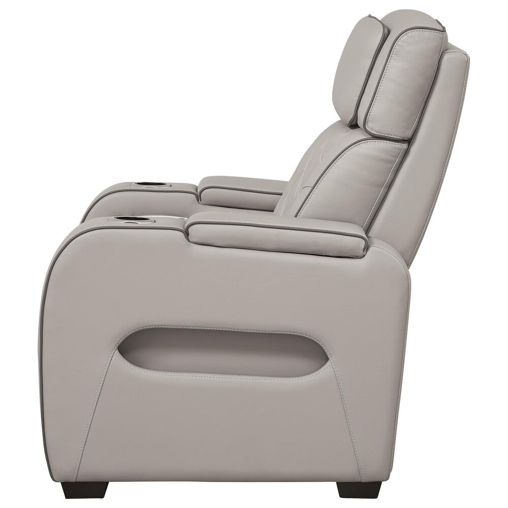Ashley Boyington 2-Piece Leather Power Reclining Living Room Set in Gray, , large