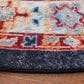 Safavieh Riviera 6"7" Round Charcoal and Gold Area Rug, , large
