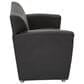 OSP Home Stationary Loveseat with Silver Legs in Black, , large