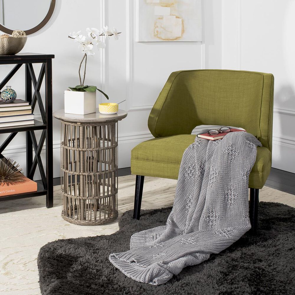 Safavieh Cozy Knit Throw in Grey, , large