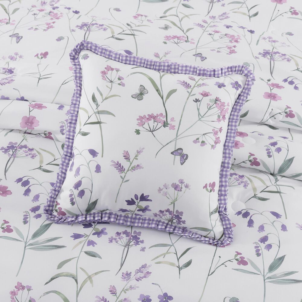 J. Queen New York Nola 18&quot; Square Throw Pillow in English Lavender and Lilac, , large