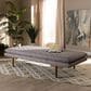 Baxton Studio Marit Twin Daybed with Grey Upholstered in Walnut, , large