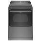 Whirlpool 5.3 Cu. Ft. Top Load Washer and 7.4 Cu. Ft. Gas Dryer Laundry Pair in Chrome Shadow, , large