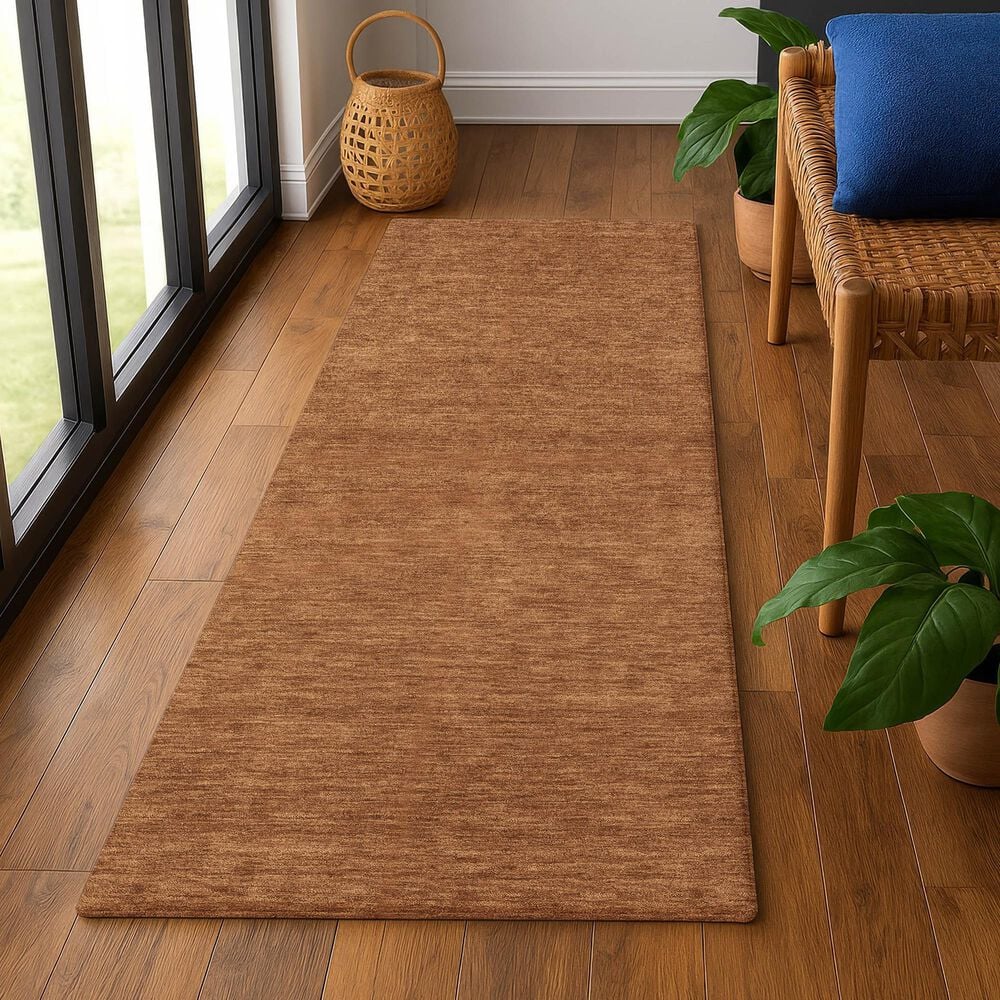 Dalyn Rug Company Soft Essentials Solid Paprika 2'3" x 7'6" Runner, , large