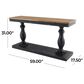 Maple and Jade Console Table in Distressed Black and Brown, , large