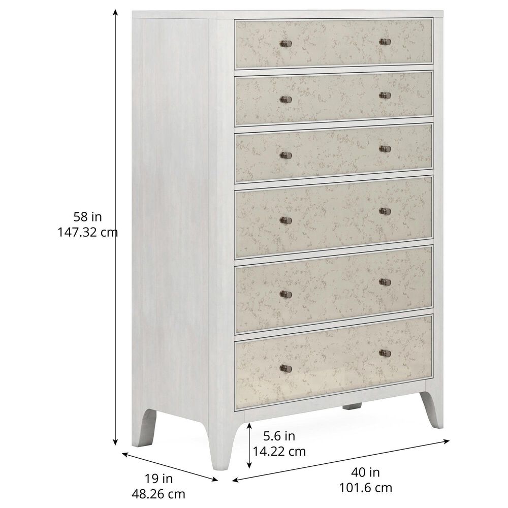 Vantage Mezzanine 6 Drawer Chest in Dove Gray, , large