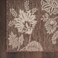 Nourison Garden Oasis Floral Mocha 6" x 9" Indoor/Outdoor Area Rug, , large
