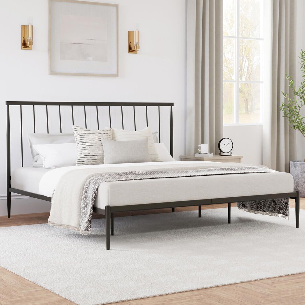 Richlands Furniture Kent King Platform Bed in Oiled Bronze, , large