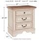 Ashley Realyn 4 Piece Queen Panel Bed Set in Chipped White and Brown, , large