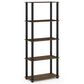 HOMLUX 5-Tier Display Rack in Columbia Walnut and Black, , large