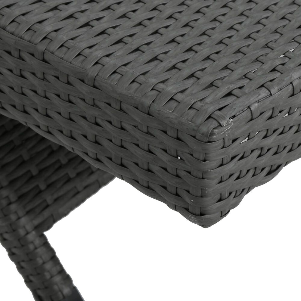 Hearth and Haven Salem PE Wicker Chaise Lounge in Grey, , large
