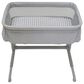 Delta Bedside Bassinet Sleeper in Grey Stripes, , large