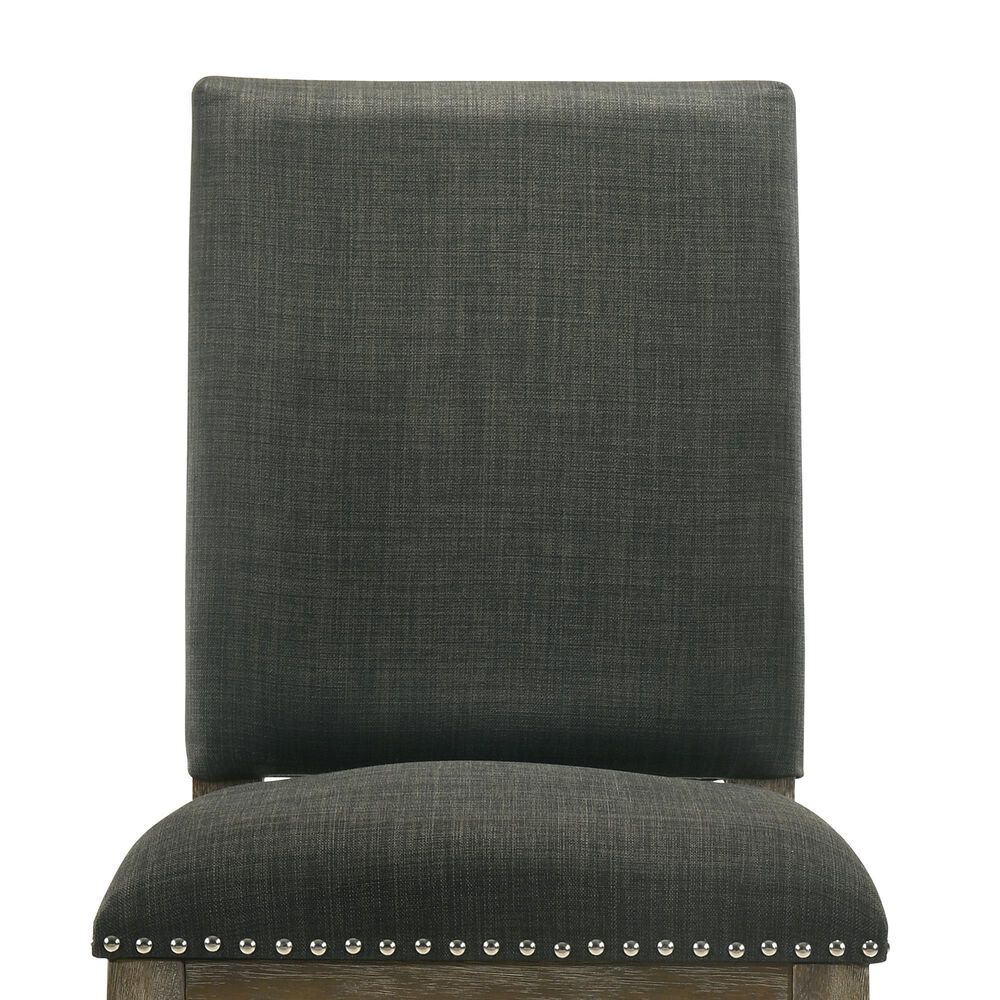 HOMLUX Side Chair with Gray Cushion in Reclaimed Gray (Set of 2), , large