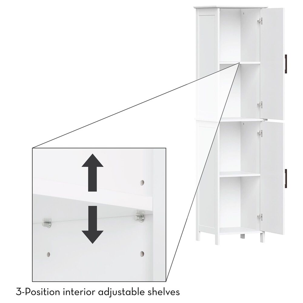 RiverRidge Home Monroe 2-Door Tall Cabinet in White, , large