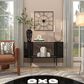 Maple and Jade Open Frame Square Decorative Wall Clock in Matte Black, , large