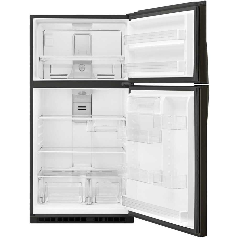 Whirlpool 21 Cu. Ft. 33" Wide Top Freezer Refrigerator in Black Stainless Steel, , large