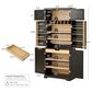 HOMLUX HOMLUX 78.2" Tall Farmhouse Kitchen Pantry Cabinet with 8 Door Shelves, Storage Cabinet with 4 Adjustable Shelves, Hidden Drawer, Wine Rack, Versatile Cupboard for Kitchen, Dining & Bathroom, Ash Black, , large