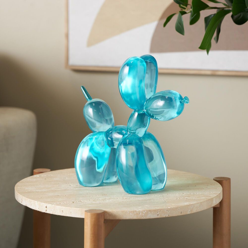 Maple and Jade Dog Tinted Balloon Decorative Sculpture in Light Blue, , large