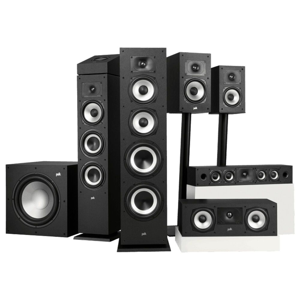 Polk Audio Large Bookshelf Speakers in Black &#40;Pair&#41;, , large