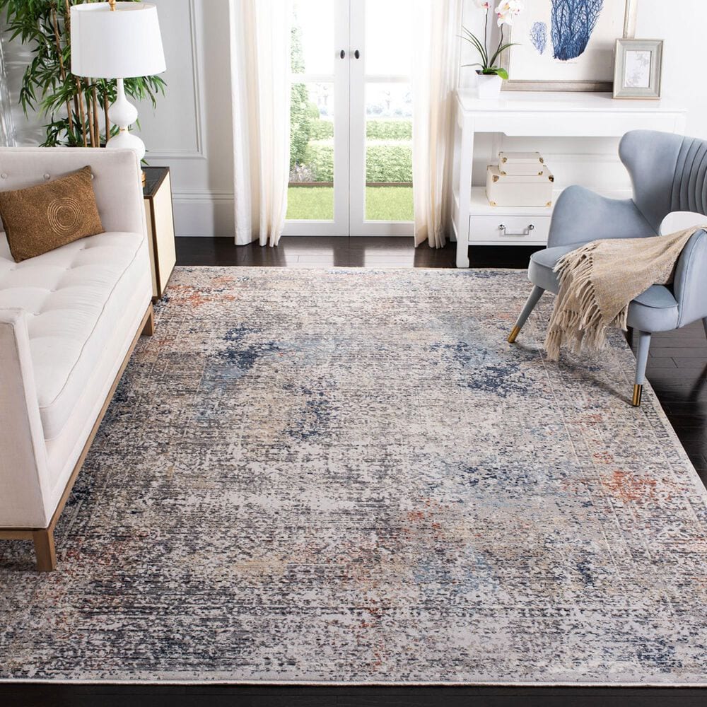 Safavieh Dream DRM426F 8' x 10' Grey and Blue Area Rug, , large
