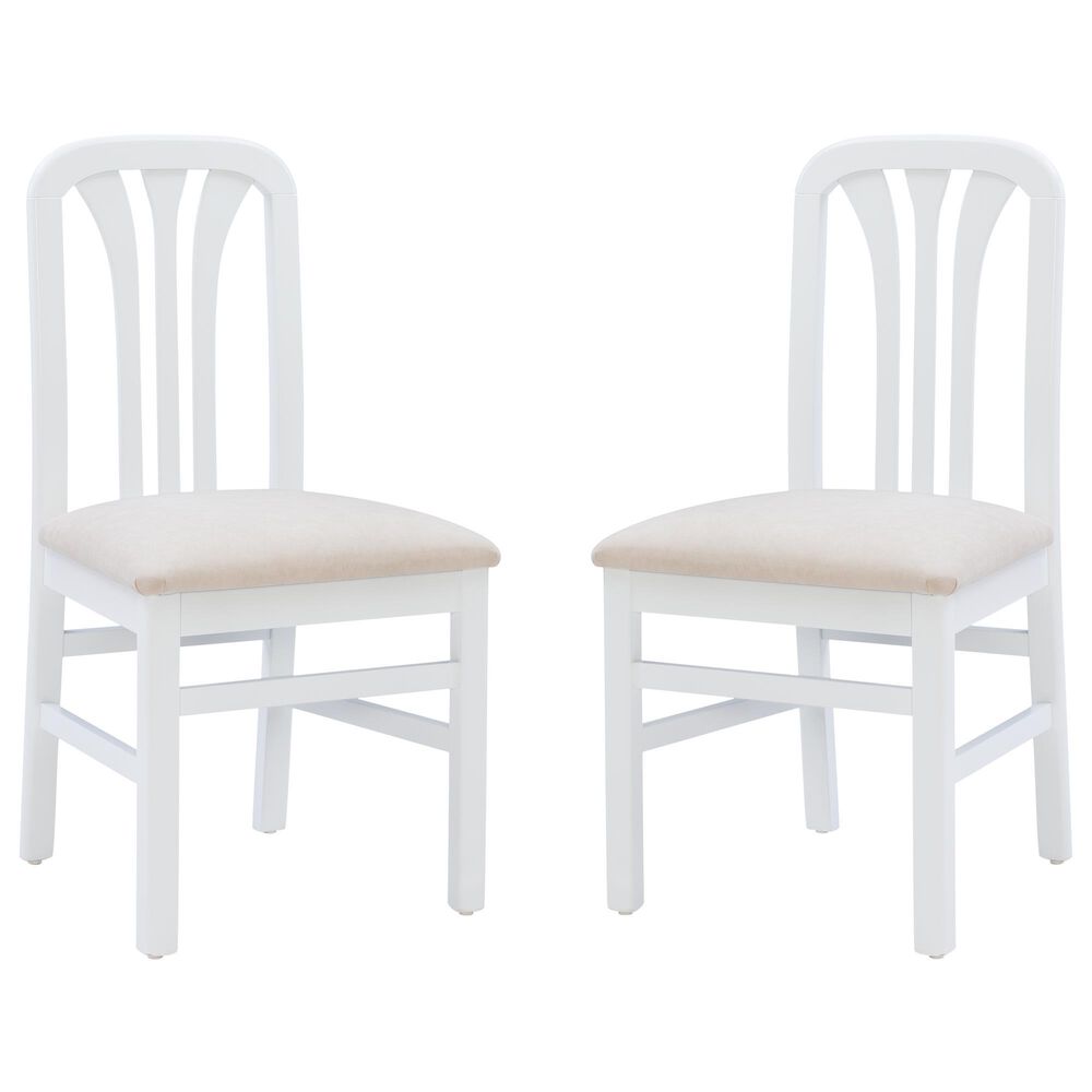 Linon Home Decor Pamela Side Chair in Bright White (Set of 2), , large