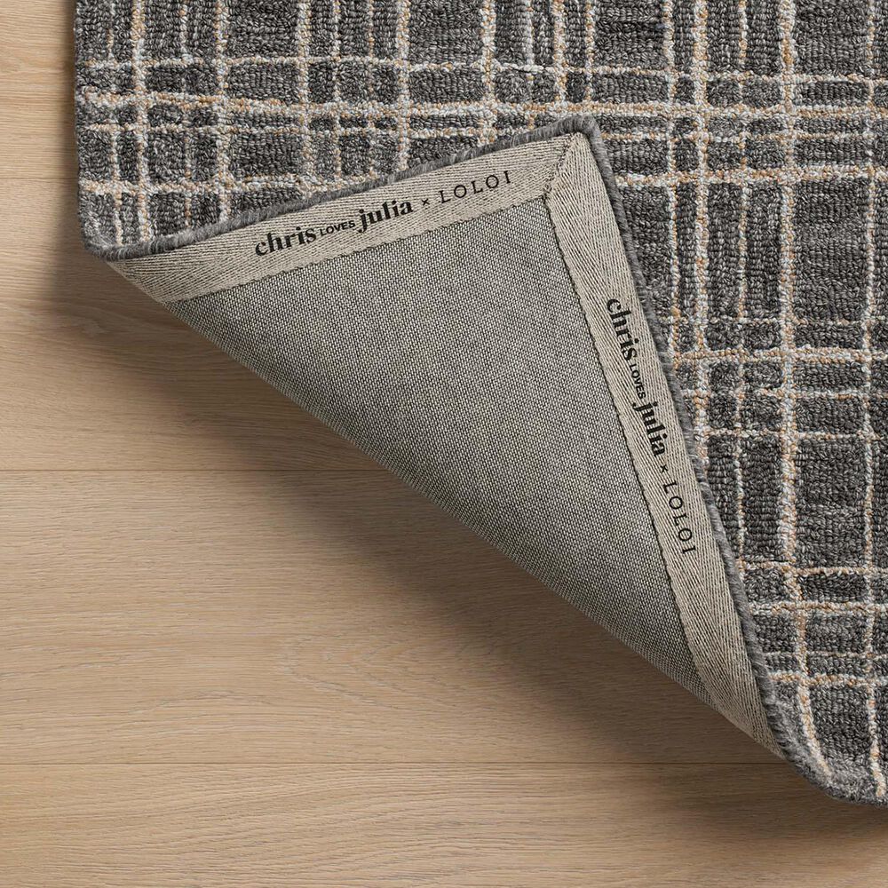 Chris Loves Julia x Loloi Polly 7&#39;9&quot; x 9&#39;9&quot; Graphite and Pebble Area Rug, , large
