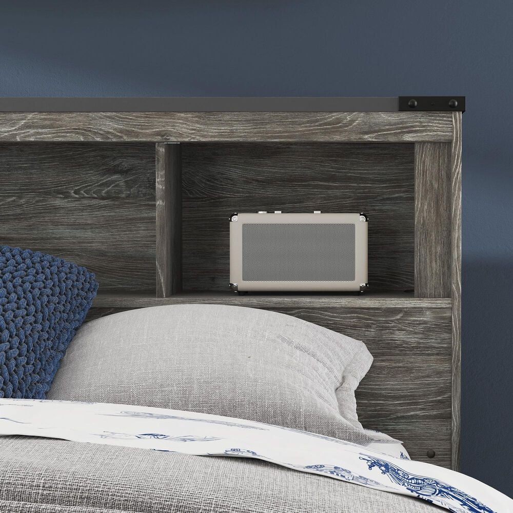 Ashley Frandern Full Bookcase Bed with Storage in Warm Gray, , large