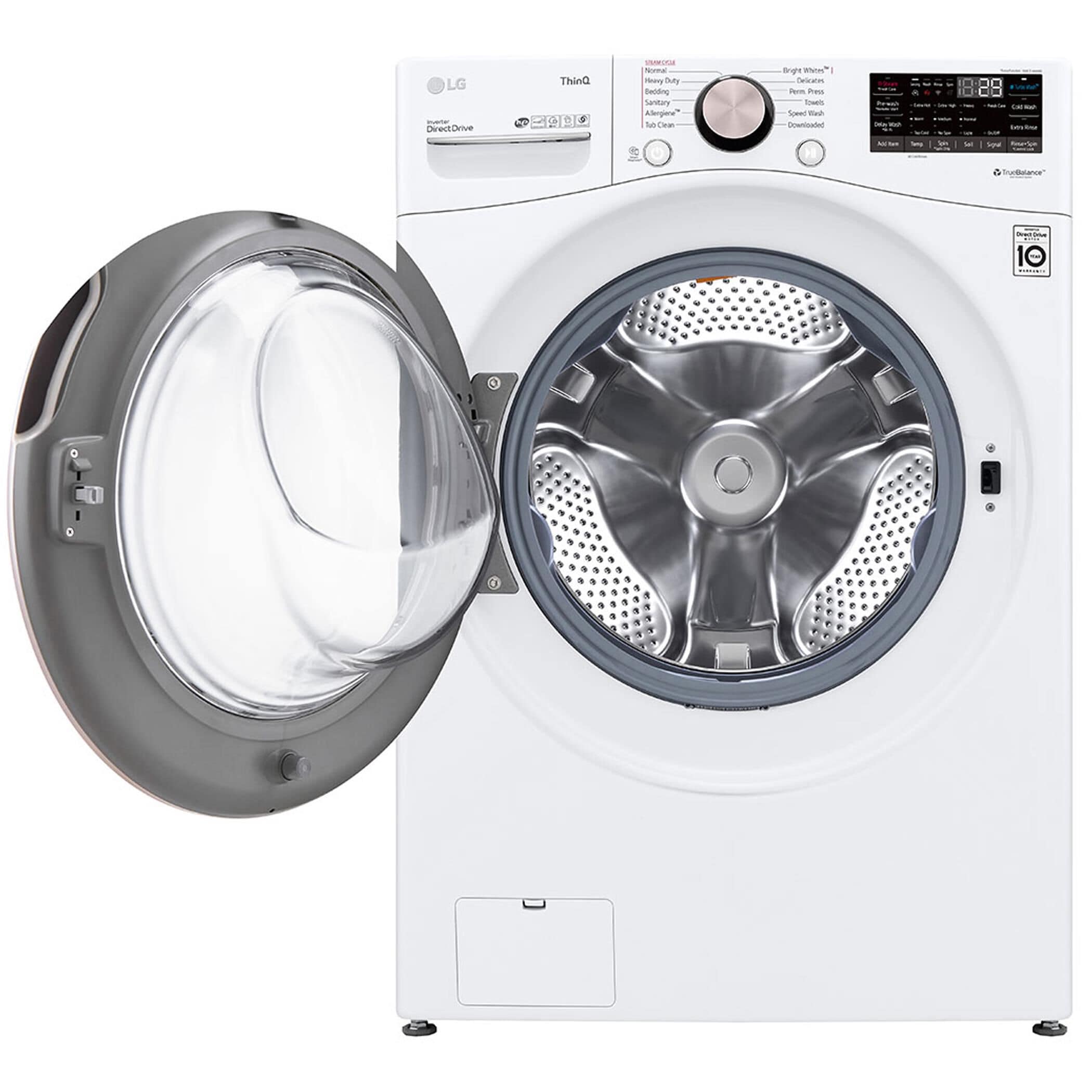 Lg 4.5 cuft front load washer and 7.4 cuft gas dryer with wifi capability hotsell