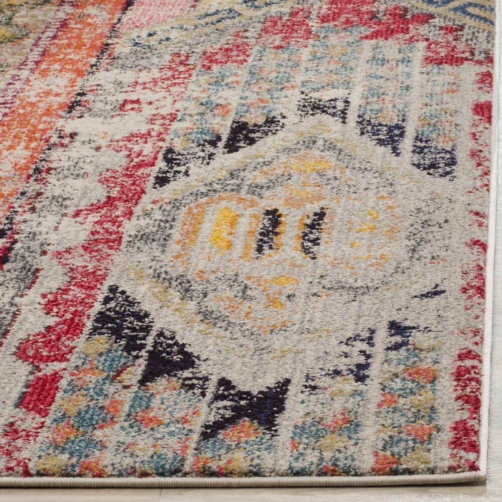 Safavieh Monaco MNC222G-218 2&#39;2&quot; x 18&#39; Light Grey/Multi Runner, , large