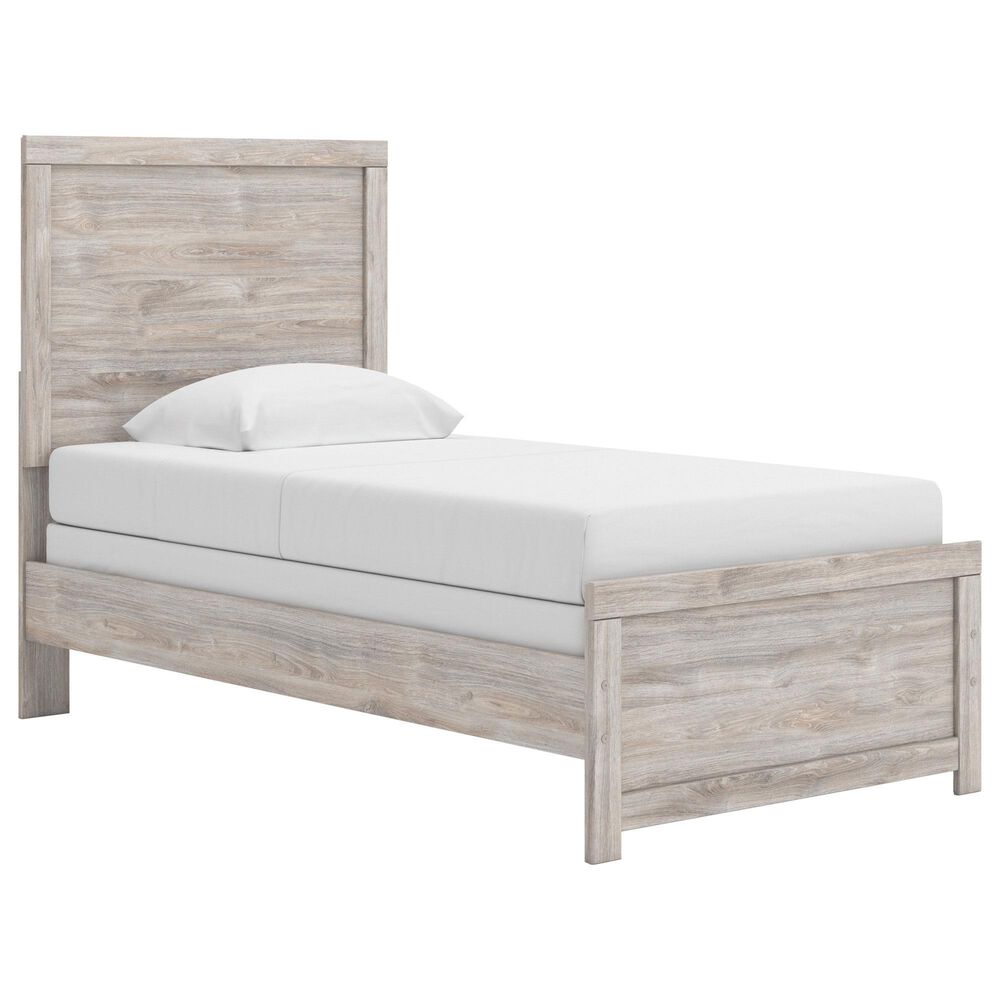 Ashley Broachmyn Twin Bed with Dresser and Nightstand in Light Gray, , large