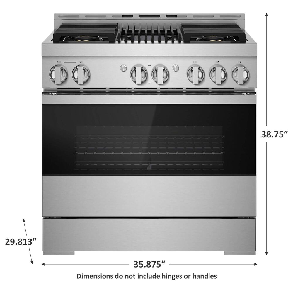 JennAir 36&quot; Smart Professional Gas Range with Grill in Stainless Steel, , large