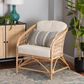 Baxton Studio Patsy Rattan Arm Chair in White, , large