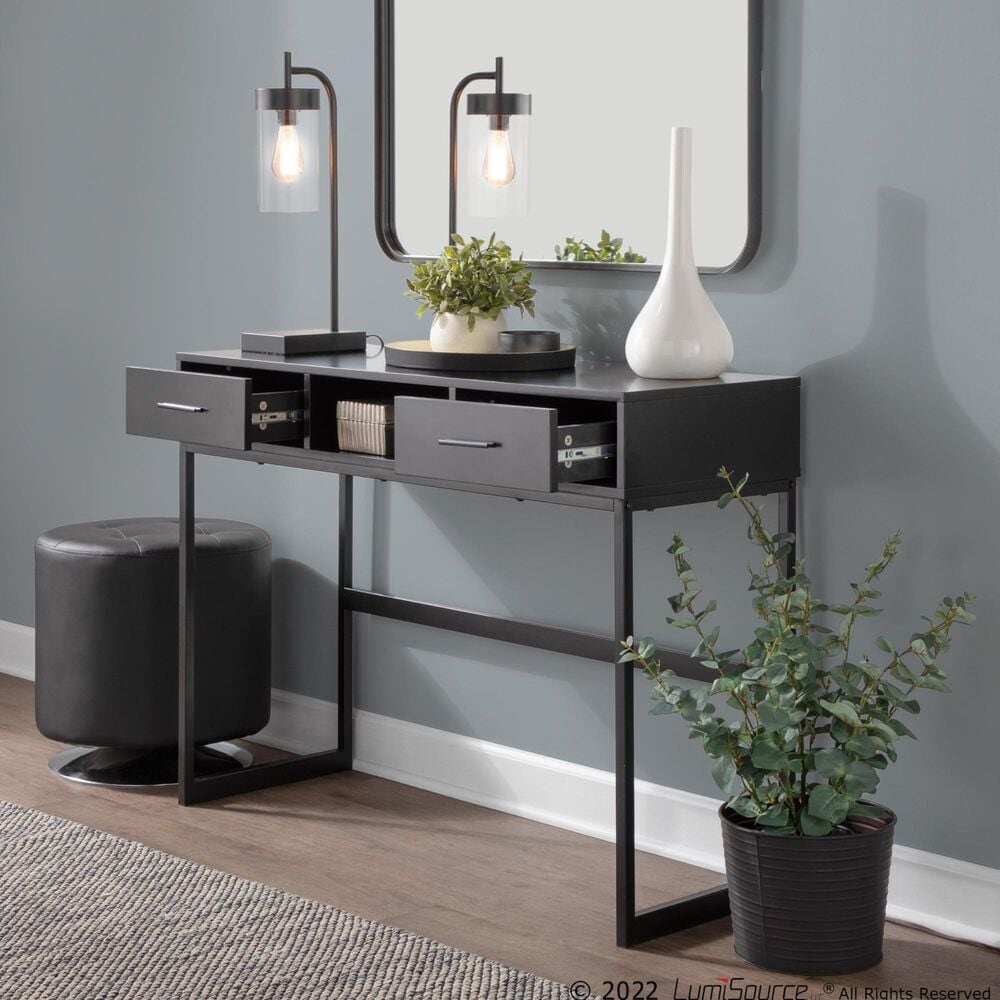 Lumisource Franklin Console Table in Black, , large