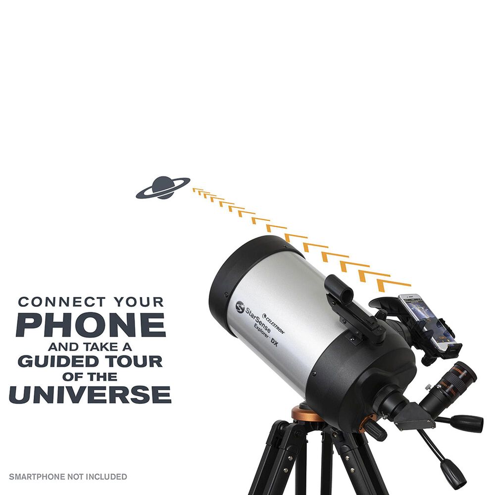 Celestron Starsense Explorer DX 5&quot; Smartphone App-Enabled Schmidt Cassegrain Telescope in Silver, , large