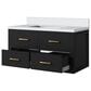 Lexora Home Castor 36" Single Bathroom Vanity in Black with 2 cm White Quartz Top and Rectangular Sink, , large