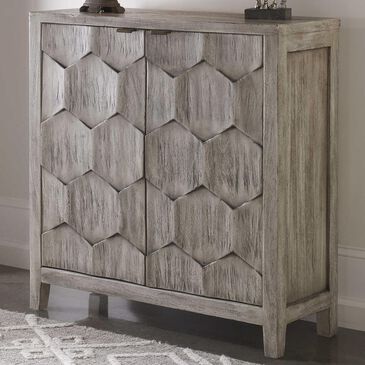 Uttermost Catori Console Cabinet In Distressed Light Grey, , large