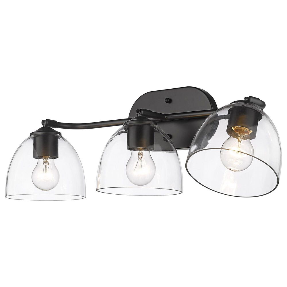 Golden Lighting Roxie 3-Light Bath Vanity in Matte Black, , large