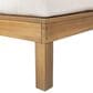 HOMLUX Patio 2-Person Chaise Lounge with Folding Side Tables and Light Teak Frame in Beige, , large