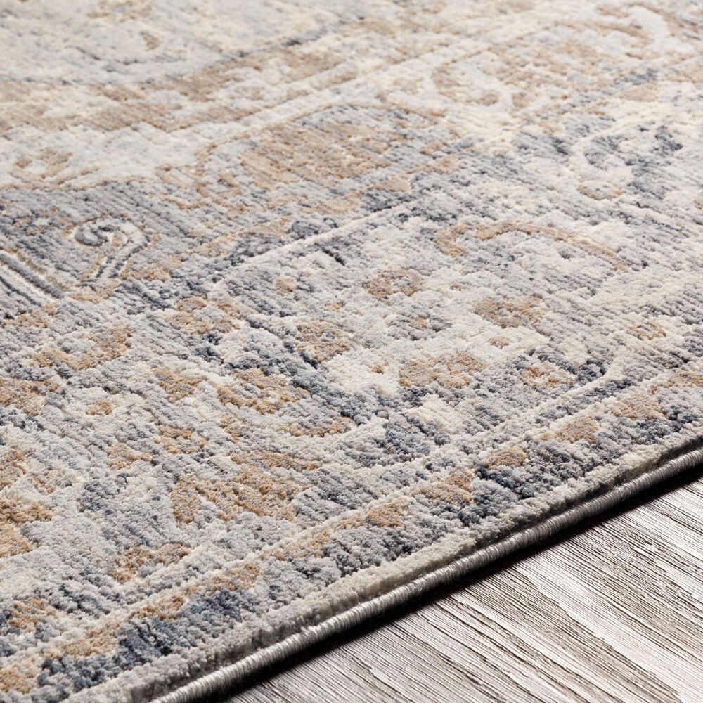 Surya Liverpool Black, Gray, Light Slate, White, Ivory, Brown and Olive 2&#39;7&quot; x 10&#39;2&quot; Runner, , large