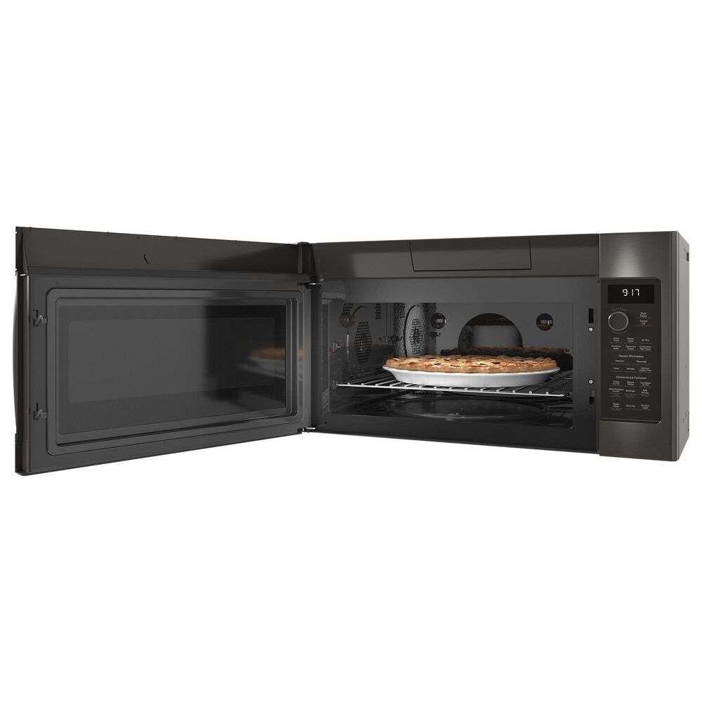GE Profile 1.7 Cu. Ft. Convection Over-the-Range Microwave Oven in Black Stainless Steel, , large