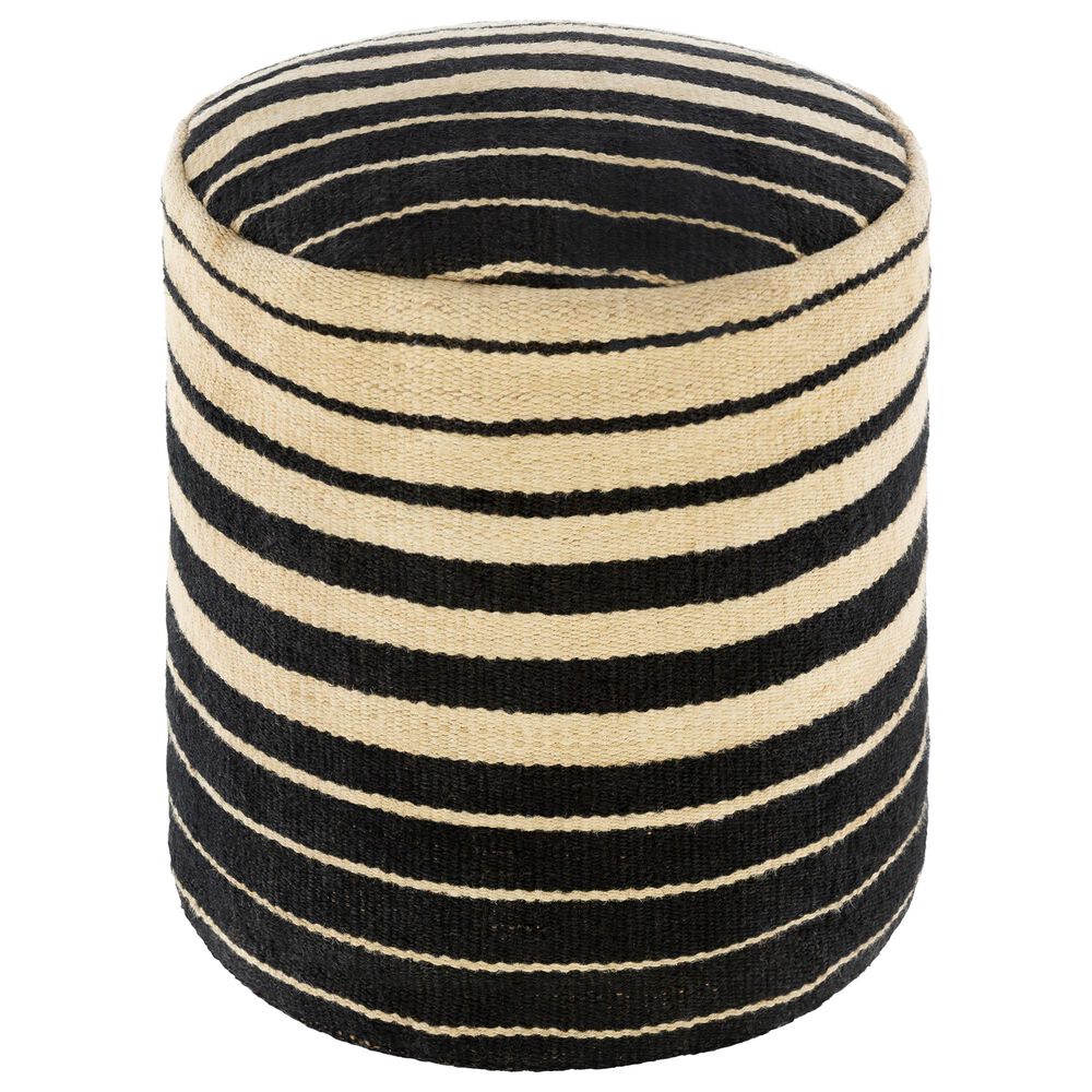 Surya Bindi Pouf in Black/Butter, , large