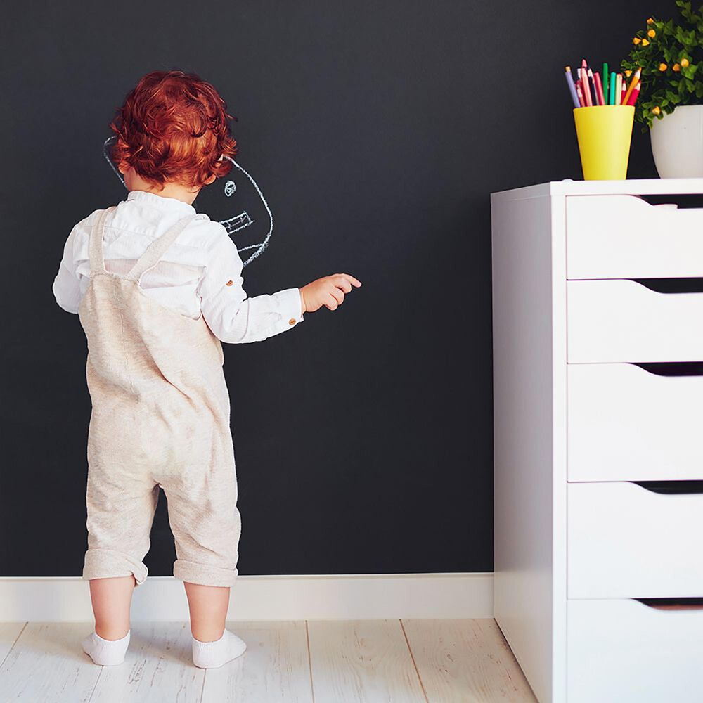 Tempaper Chalkboard Black Peel and Stick Wallpaper, , large