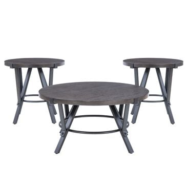 Linden Boulevard Enzo 3-Piece Occasional Table Set in Charcoal Brown, , large