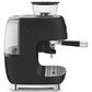 SMEG Espresso Manual Coffee Machine with Grinder in Matte Black, , large